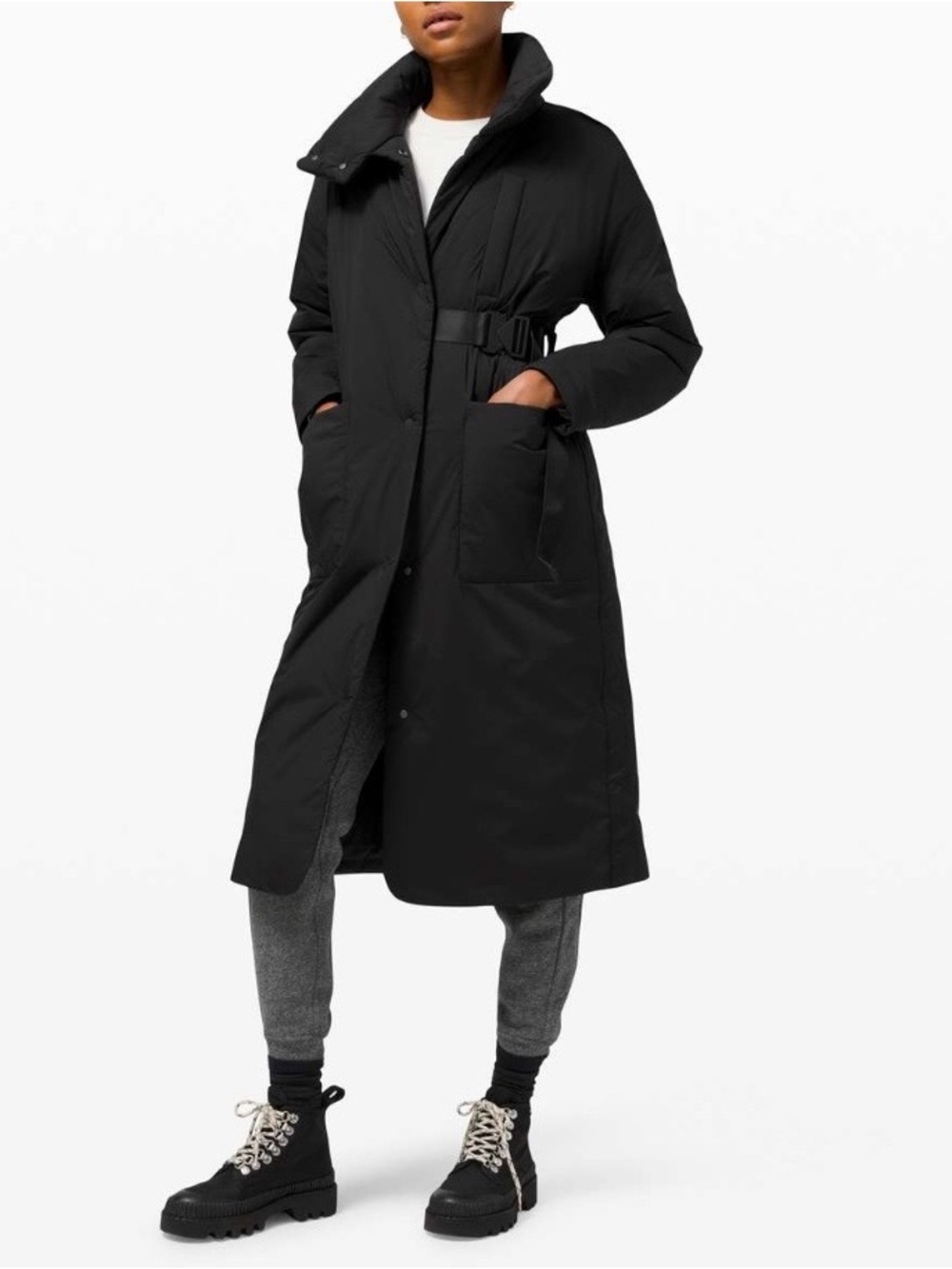 lululemon pure puff jacket long black size 6